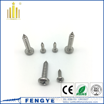 DIN7891 stainless steel pan head tapping screw